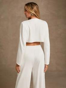 Glamine Women's White Short Lightweight Jacket, Autumn - White - View 2