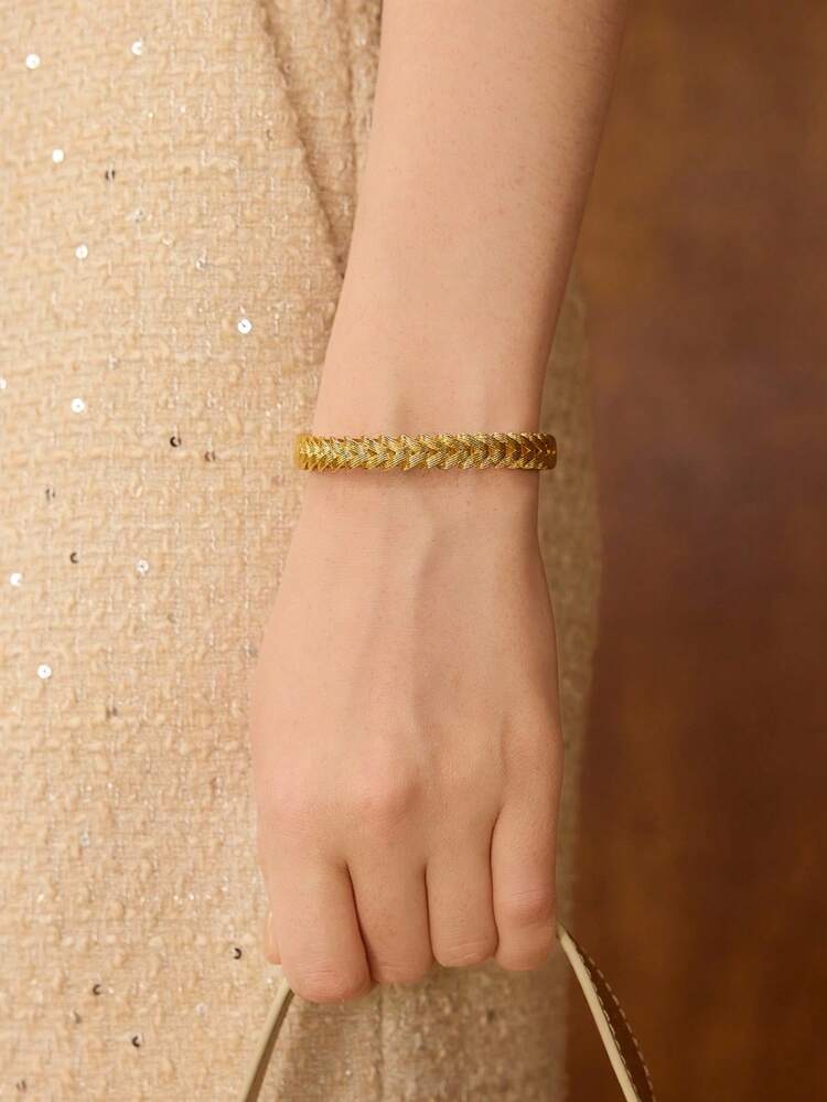 18K GOLD PLATED BRAIDED BRACELET