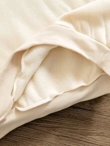 Bộ đồ liền quần dài tay in hình mèo hoạt hình và nơ dễ thương cho bé gái, thời trang thường ngày thoải mái tối giản đa năng sáng tạo, phong cách trẻ trung, trang phục thu đông cho trường học, gia đình, hoạt động ngoài trời - Màu be - Xem 5