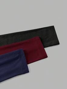 SHEIN EZwear Bộ 3 áo thun bodycon cổ rộng tay dài thường ngày cho nữ, Thu/Đông - Nhiều màu - Xem 10