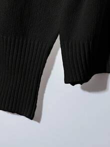 Franclia 2件套女士高端优雅针织毛衣，白色，秋冬 - 黑色 - 查看 3