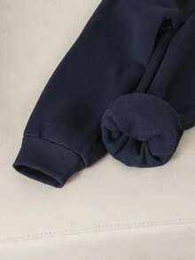 SHEIN Genkimix Kids 6 件套年轻男孩休闲运动学院街头可爱小马印花运动衫 + 裤子，适合日常穿着、上学、郊游、运动、春秋季 - 彩色 - 查看 4