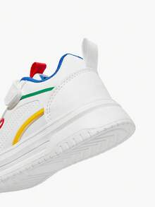 JNSQ 1 Pair Kids Casual Lightweight Canvas Sneakers, Unisex Children Back To School Shoes, Suitable For All Seasons - White - View 8