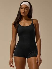 MUSERA ESSENTIALS Snatched Strappy Unitard Playsuit Basic  Summer Vacation Holiday Festival Concert Fall Autumn Winter Everyday Fall