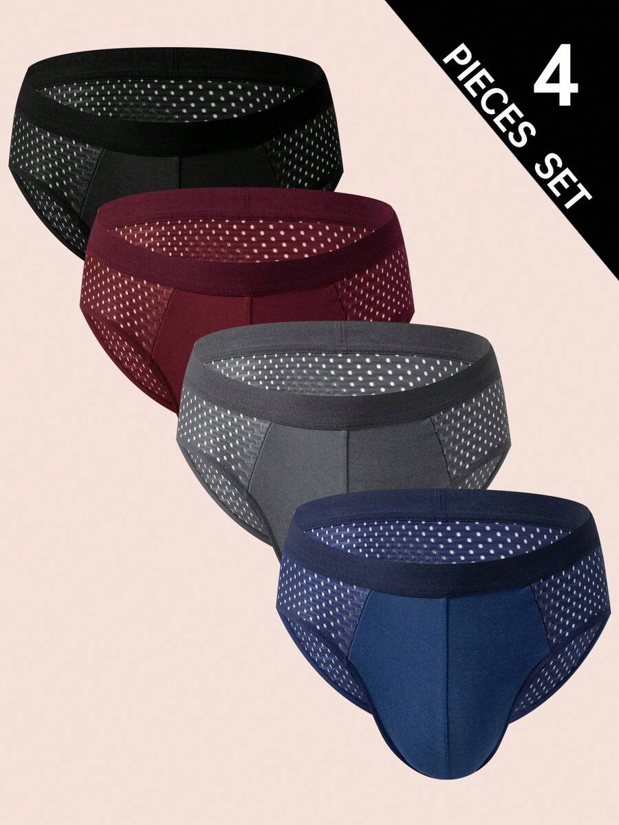4pcs/Set Men's Assorted Color Briefs