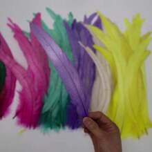 20pcs 25-45cm Wholesale Artificial Rooster Feathers Headwear Wedding Party Clothing DIY Plume Home Decoration Accessories - Multicolor - View 2