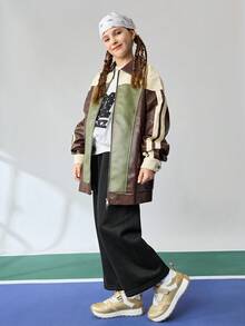 JNSQ 女童运动鞋，金色PU拼接蛇纹，休闲时尚轻便防滑，适合春、夏、秋、冬四季穿着。 - 金色 - 查看 4