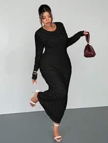 Firerie Đầm dài tay ren Jacquard thanh lịch lãng mạn, eo cao, viền đuôi cá, thanh lịch/công sở/nghỉ mát/tiệc tùng/hẹn hò/ngày lễ tình nhân/buổi hòa nhạc/biểu diễn/hẹn hò/trang trọng, dạ tiệc/vũ hội/mùa cưới/gợi cảm/thanh lịch/đi làm/trở lại trường/nghỉ mát/bãi biển/thanh lịch lãng mạn/văn phòng/phong cách nàng tiên cá/tiệc sinh nhật, bộ đồ hai mảnh cho nữ, bộ đồ hai mảnh cho nữ, bộ đồ 2 ... - màu đen - Xem 7