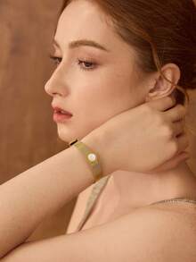 MOTF PREMIUM VÒNG TAY MẠ VÀNG 14K - trắng - Xem 6