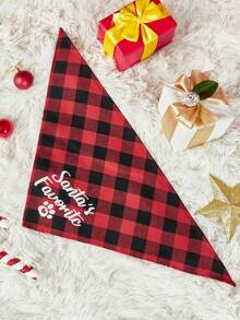 PETSIN Christmas Pet Bandana With Santa Claus And Reindeer Pattern, Merry Christmas Pattern Pet Kerchiefs,Adjustable Xmas Theme Pattern Printing Dog Triangle Bibs Scarfs,Suitable For Small To Medium Dogs And Cats, Machine Washable