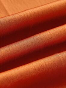 lacRébo Caramel Satin High-Waist Tailored Wide-Leg Pants Fall Spring Summer Office Business Casual French Style Parisian Style - Rust Brown - View 9