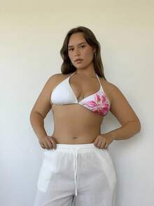 Nezia Cruz Floral Print Sexy Beach Summer Bikini Top For Women