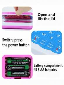 Zazumi Kids English Learning Laptop Toy For Boys And Girls With Interactive Keyboard Realistic Computer Model Early Education Typing Practice Birthday Christmas Gift Ideas