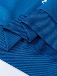 BATMAN X SHEIN Men's Casual Letter Graphic Crew Neck Sweatshirt, Autumn