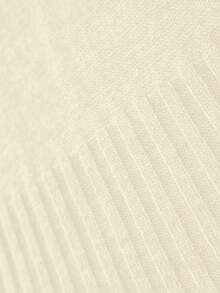 Franclia 女式简约时尚领蝴蝶结露肩长袖纯色针织套头毛衣 - 杏色 - 查看 6