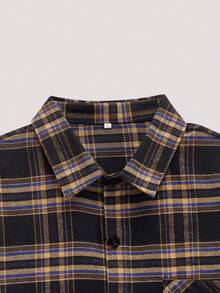 Open Phase Áo sơ mi nam dài tay cổ bẻ kẻ caro phong cách retro cổ điển STONE DISTRICT, chất liệu vải dệt mềm mại và thân thiện với da, phù hợp cho hoạt động ngoài trời, đi làm, kiểu dáng retro đa năng, thiết yếu cho nam giới, từ thu xuân đến hè, phong cách retro Mỹ, unisex, dáng rộng thoải mái, phù hợp cho trang phục mùa hè – thích hợp cho mặc hàng ngày và trang phục nghỉ hè. - màu đen - Xem 4