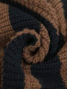 Juhart 大码女式纯色针织连衣裙，条纹袖口高领毛衣裙，适合圣诞节、万圣节、返校、办公室、度假 - 彩色 - 查看 9