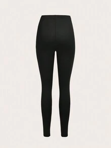 Slaydiva 2pcs Casual Yoga Pants, High Waist Leggings For Women, Suitable For Spring & Autumn,Black Pants