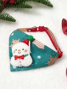 PETSIN 1 圣诞宠物围巾，宠物项圈，可爱猫咪圣诞配饰，狗颈圈，猫项圈，口水毛巾，宠物圣诞装饰，宠物 - 彩色 - 查看 6