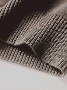 Manfinity CasualKnits Áo len chui đầu rộng rãi hở vai họa tiết chắp vá cho nam, Thu/Đông - Nhiều màu - Xem 4