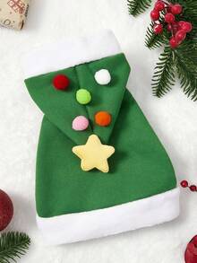 PETSIN 1 PC Christmas And New Year Pet Green Cape For Cats And Small Dogs, Festival Costume, Cosplay Green Cloak.