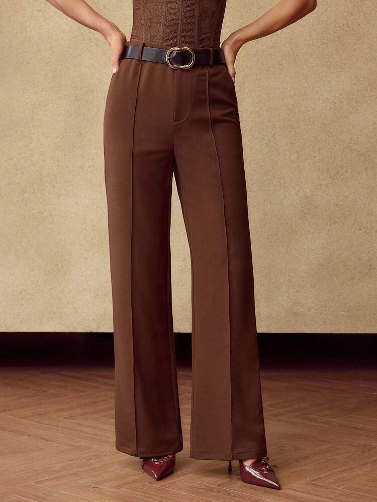 WOMEN'S LEG-SLIMMING FLARED SUIT PANTS, AUTUMN/WINTER