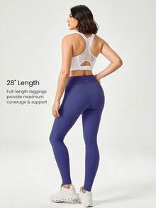 GLOWMODE 28" PowerSculpt™-Air Drawstring Waist Butt-Lifting Leggings With Side Pockets High Impact Running Training Tennis Gym