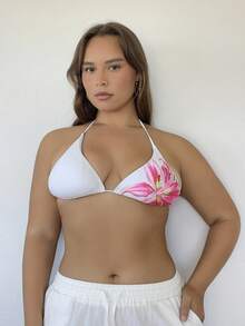 Nezia Cruz Floral Print Sexy Beach Summer Bikini Top For Women