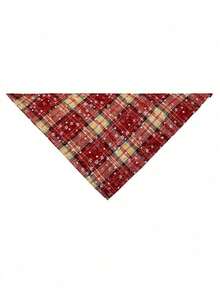 PETSIN 1-częściowy świąteczny szalik dla zwierząt, krata w stylu płatków śniegu, szalik dla psa, szalik dla kota, dekoracja świąteczna dla zwierząt, szalik dla zwierząt, artykuły dla zwierząt