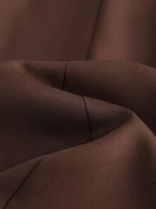 SHEIN CURVE+ Women's Elegant Business Casual Vest Jacket - Brown - View 5