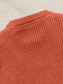 Blossori Young Boys' French Elegant Jacquard Knit Sweater Autumn Winter Clothes ForGirln - Red - View 6