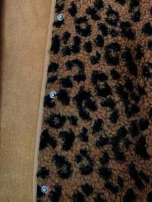 SoleilVie 女士常规豹纹夹克，秋冬保暖 - 彩色 - 查看 4