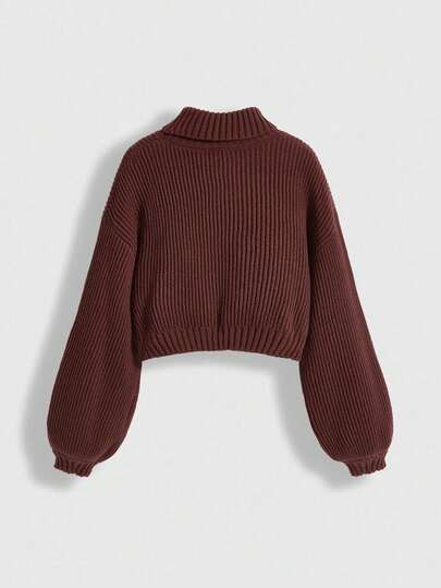 Goth Pull col roulé avec design brodé de style féérique pour femmes