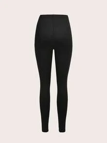 Slaydiva 2pcs Casual Yoga Pants, High Waist Leggings For Women, Suitable For Spring & Autumn,Black Pants