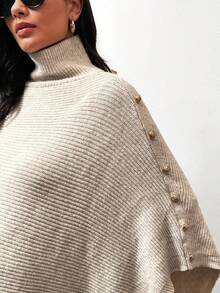 MaterniWear Maternity Work Clothes  Maternity Work Outfits  Maternity Work Wear Fall Clothes,Autumn Clothes,Maternity Autumn/Winter Clothes MaternityMaternity Solid Color High Neck Button Design Poncho Loose Knit Sweater, Autumn/Winter Maternity Clothes Fall Winter Beige Maternity Dress Pregnancy Clothes Pregnant Outfits Maternity Two Piece Sets