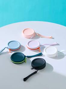 Joivida 1 Chiếc túi đựng đồ tròn độc đáo, vừa là ví đựng tiền xu vừa là móc khóa. Được làm từ silicon, mang phong cách tối giản hiện đại, cực kỳ nhẹ và dễ mang theo. - Nhiều màu - Xem 2