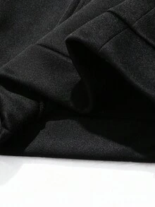 SHEIN 两件套男童休闲日常舒适保暖连帽卫衣和宽松运动裤套装，适合学校、花园、海滩、生日、春、夏、秋、冬等各种场合。连帽卫衣和运动裤套装，男童运动服套装，男童连帽卫衣和运动裤两件套，青少年连帽卫衣套装 - 黑色 - 查看 8
