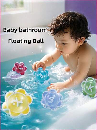 Zazumi 1Set Flower Bath Floating Toys Alphabet Number Animal Shape Learning Set Early Education Sensory Play Water Activity For Toddlers Parent Child Interaction Birthday Gift Ideas