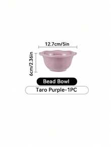 Zazumi 1 tô cơm kiểu Pháp tối giản, cao cấp, đồ dùng nhà bếp bằng gốm sứ. - Màu tím - Xem 9