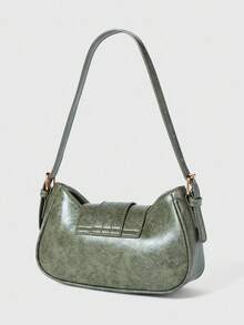 ROMWE Grunge Punk Túi đeo nách cổ điển có hai dây đeo vai, hình vuông nhỏ màu thời trang, phù hợp cho nhân viên văn phòng, nhân viên công sở, đi làm và đi chơi, thiết kế thích hợp, steampunk, gothic, túi đeo vai Y2K cho phụ nữ, trang phục đường phố cho các cô gái sành điệu, hoàn hảo cho lễ hội âm nhạc, túi phong cách rock cho phụ nữ - màu xanh lá - Xem 6