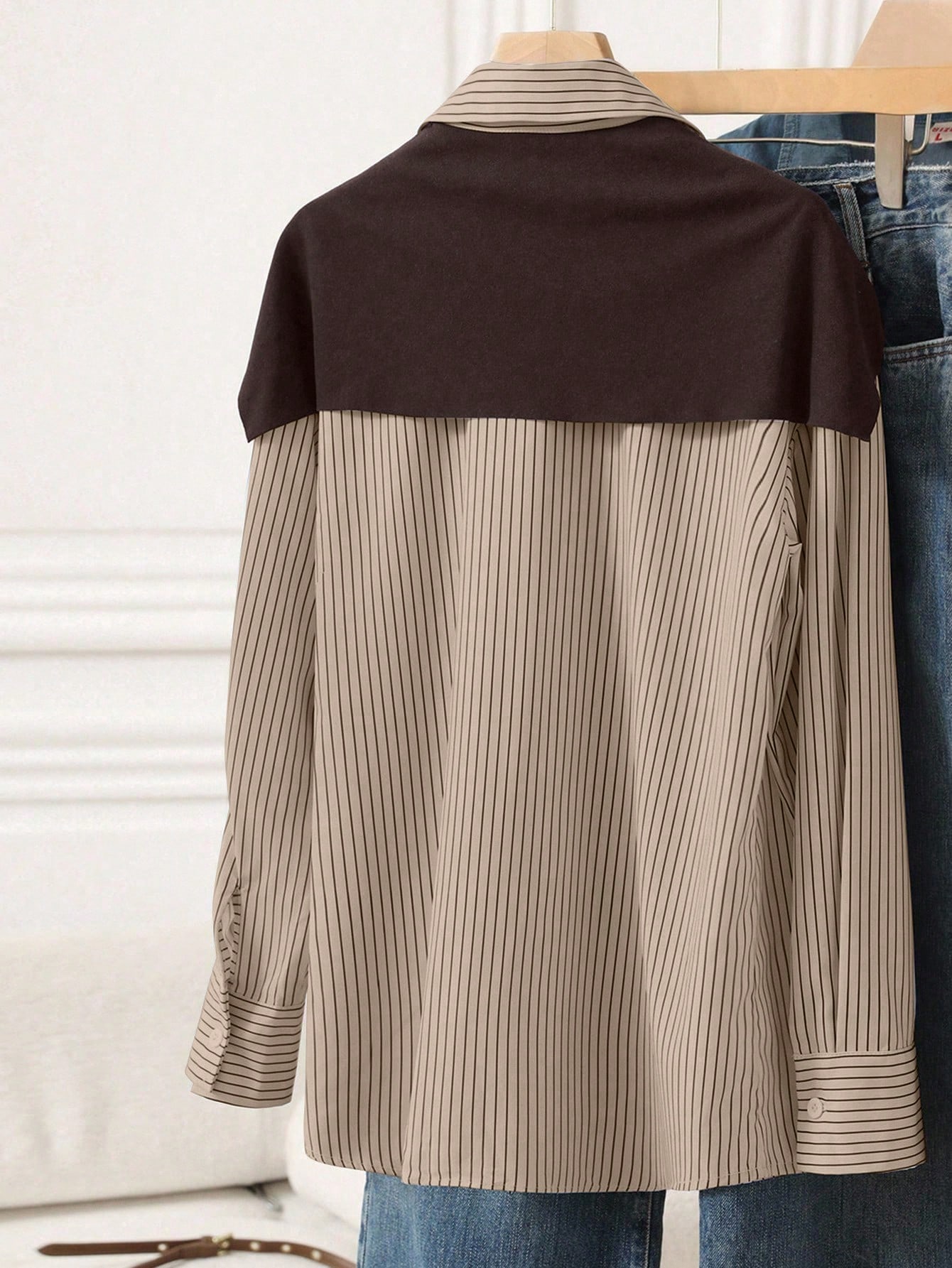 Resyla قميص نسائي كاجوال بياقة عادية وأكمام طويلة،...