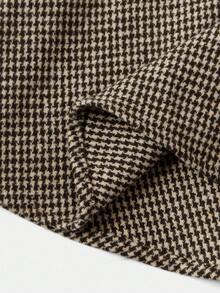 Serisse Kids Tween Girls' Casual Everyday Vintage Versatile Elegant Houndstooth Button Front A-Line Skirt, Collegiate Patterned Skirt, Khaki Skirts, Brown Skirt, Cute Skirt, Skirt Outfit