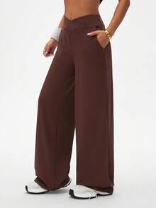 Dewbera 女式宽松休闲运动裤 - 卡其色 - 查看 3