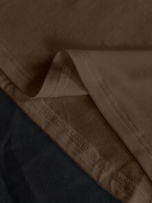 StreetHx 女式夏季 V 领修身 T 恤，复古十字花卉朋克亚文化动漫 T 恤，咖啡色短袖 V 领 - 咖啡棕 - 查看 4