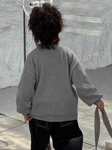 Dazy Kids 幼儿男童宽松V领开衫夹克，休闲纹理面料，秋季