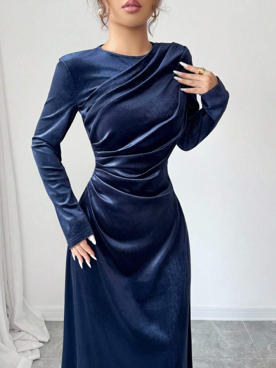 Modelyn French Design Waist Cinching Slimming Women Dress