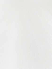 SHEIN EZwear 大码白色圆领长袖宽松休闲 T 恤