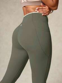 OutZeal 女士交叉腰部撞色喇叭户外裤 徒步露营 - 軍綠色 - 查看 10