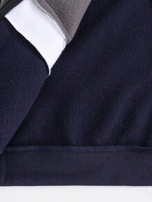 SHEIN 2 Stücke Kinder/Tween-Jungen Lässig Alltag Bequemer Kontrast Farbblock Kapuzenpullover und Jogginghose Set