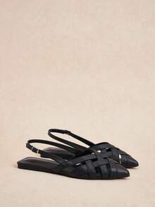 Rosivie 女士时尚编织平底凉鞋 - 黑色 - 查看 11